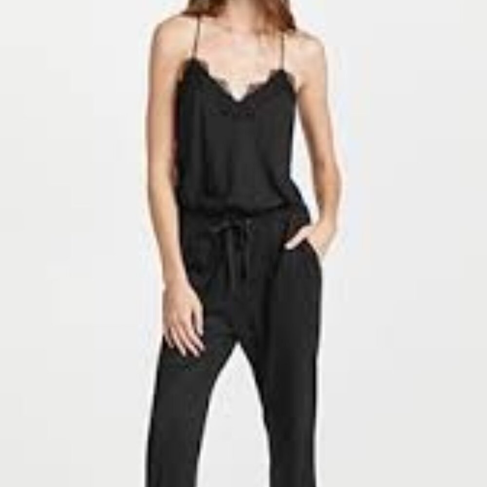 CAMI NYC Estella Jersey Jumpsuit black woman's size Small